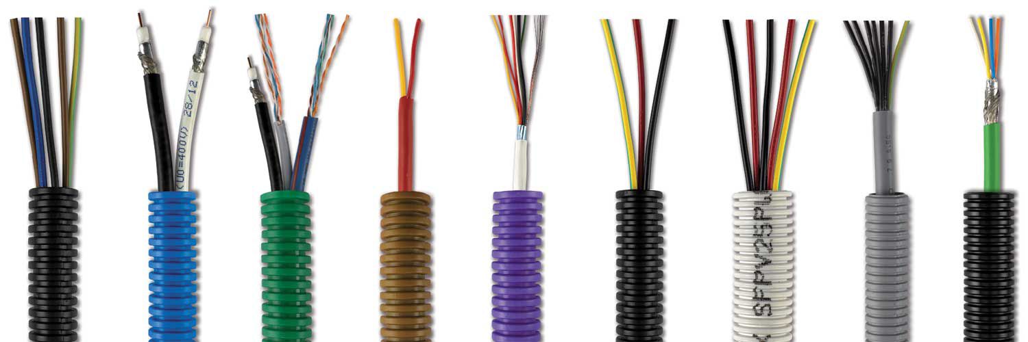 Magnani & Sassi produzione tubo corrugato con cavo preinfilato, assemblaggio conduttori e cavi preinfilati per impianti elettrici, guaina elettrica preinfilata